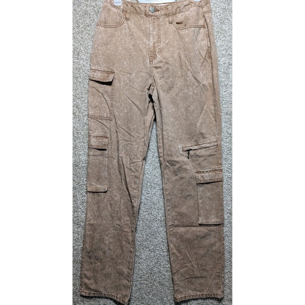 Tinseltown Brown Pants Womens Size 5 Jean Cargo Retro Flare Y2K Grunge Fairy